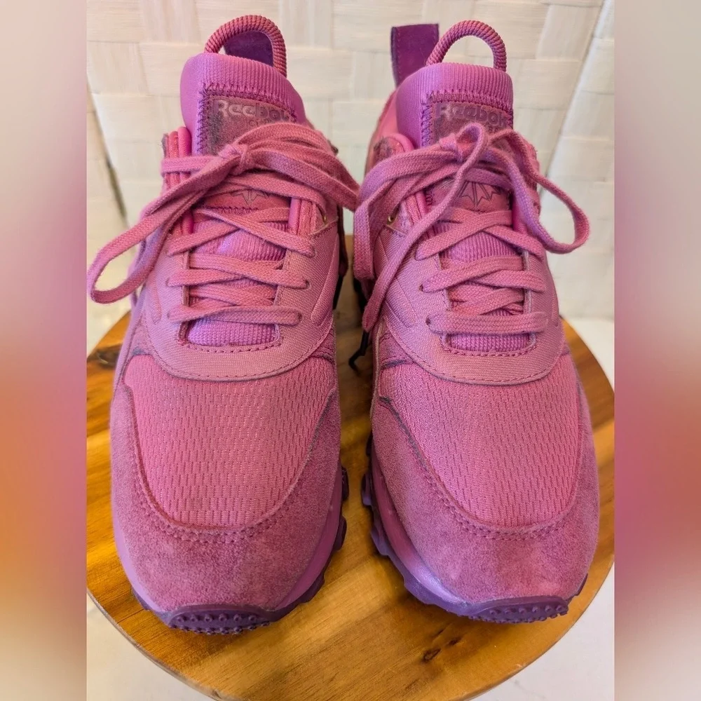 Reebok Cardi B Classic Leather‎ V2 Pink Purple Sneakers GW8875 Womens 8